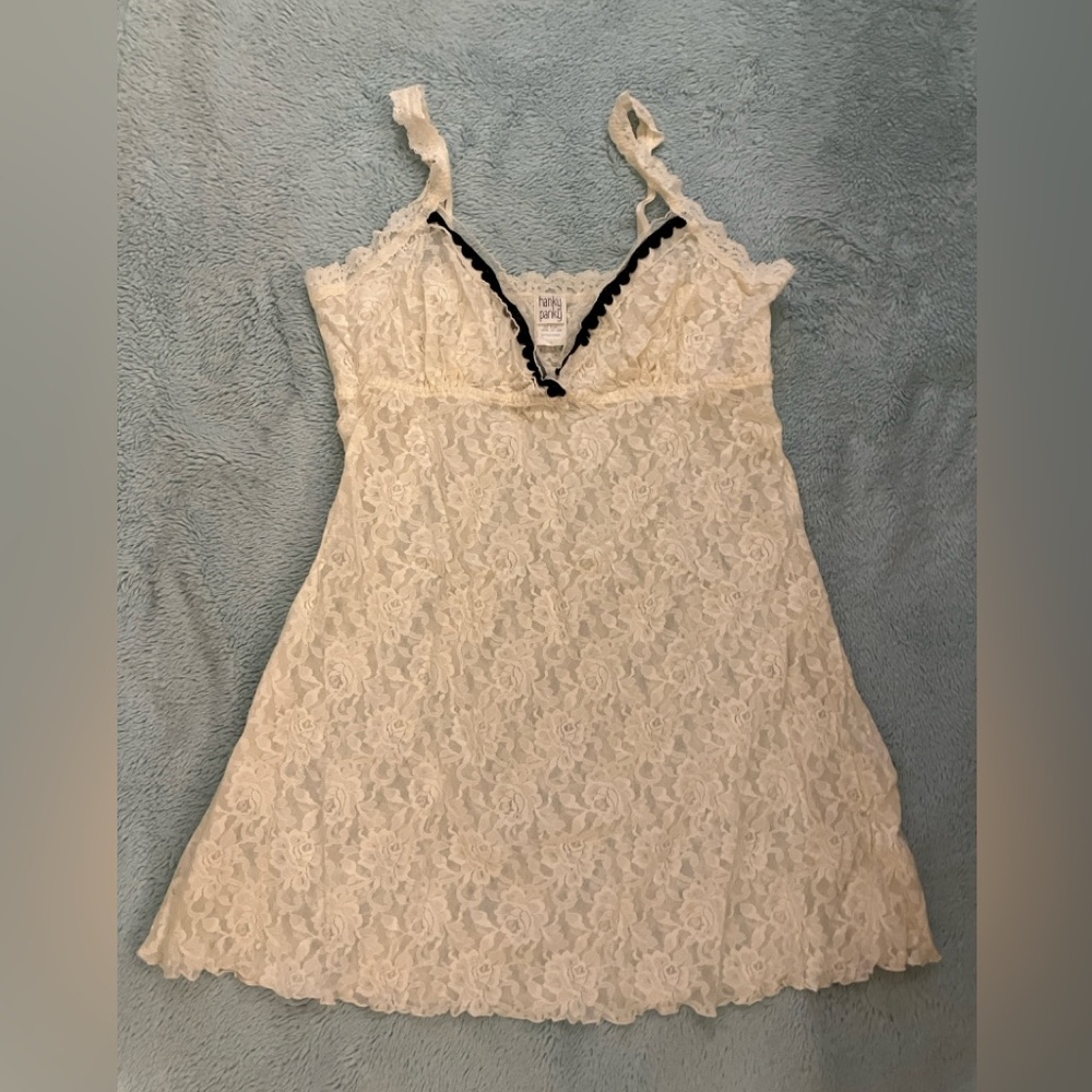 Hanky Panky Cream Lace Babydoll